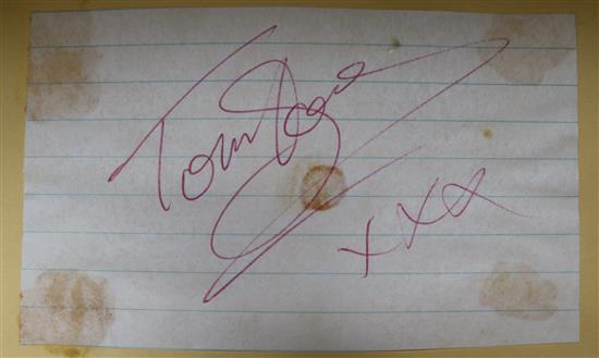 Small autograph album, including  Sean Connery, Tom Jones, etc